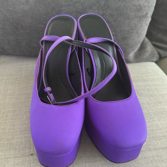 Zara Purple Platform Heels - Picture 5 of 5